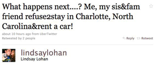 Illustration for article titled Courtney Love Returns To Twitter; Lindsay Lohan Hits The Road